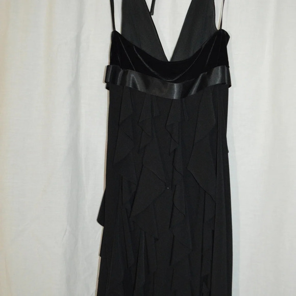 Betsy Adam Formal 4 Dress Black Sleeveless Ruffle - Picture 2 of 7